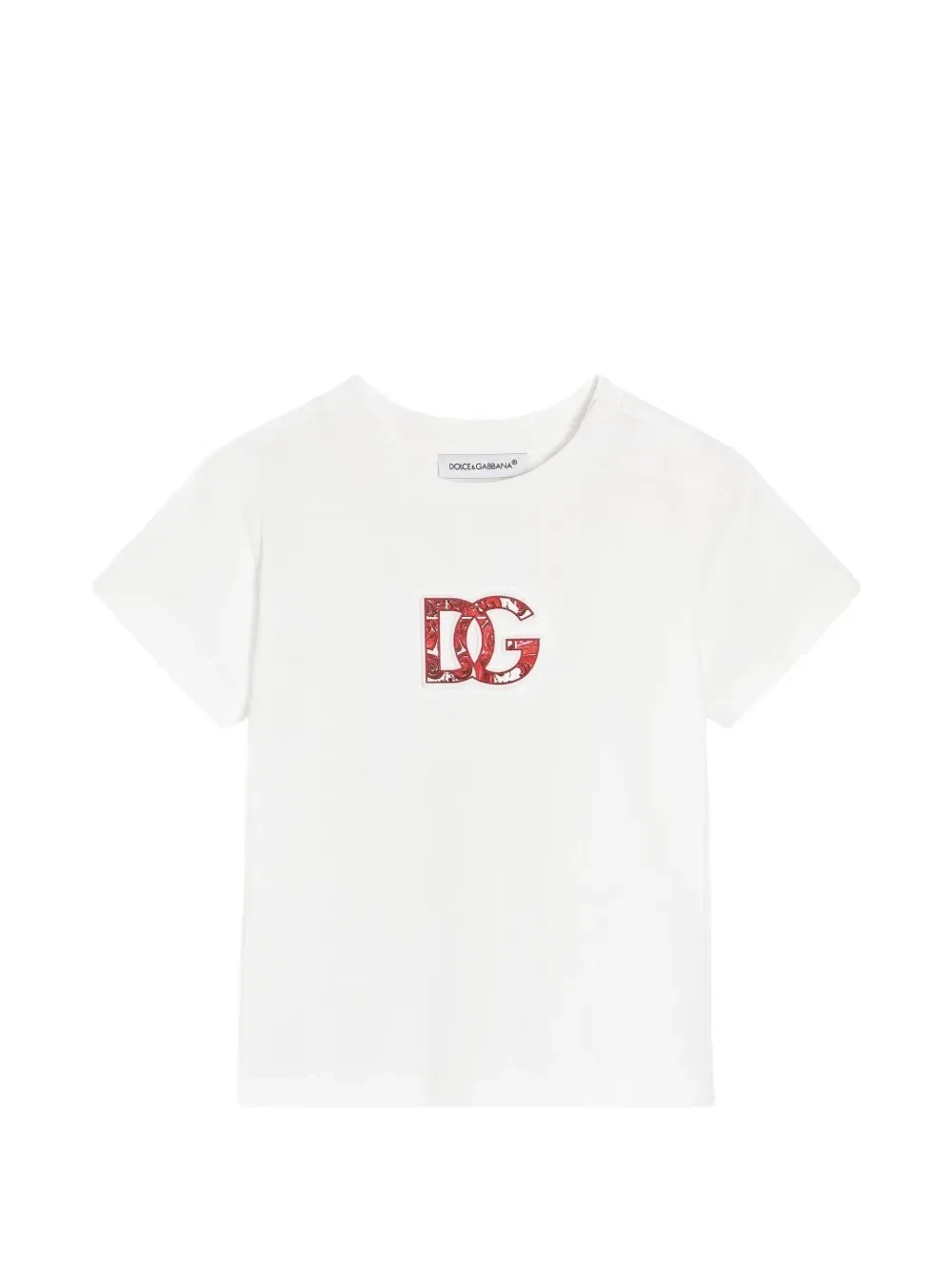 Футболка из джерси с тисненым логотипом Dolce & Gabbana Kids, белый
