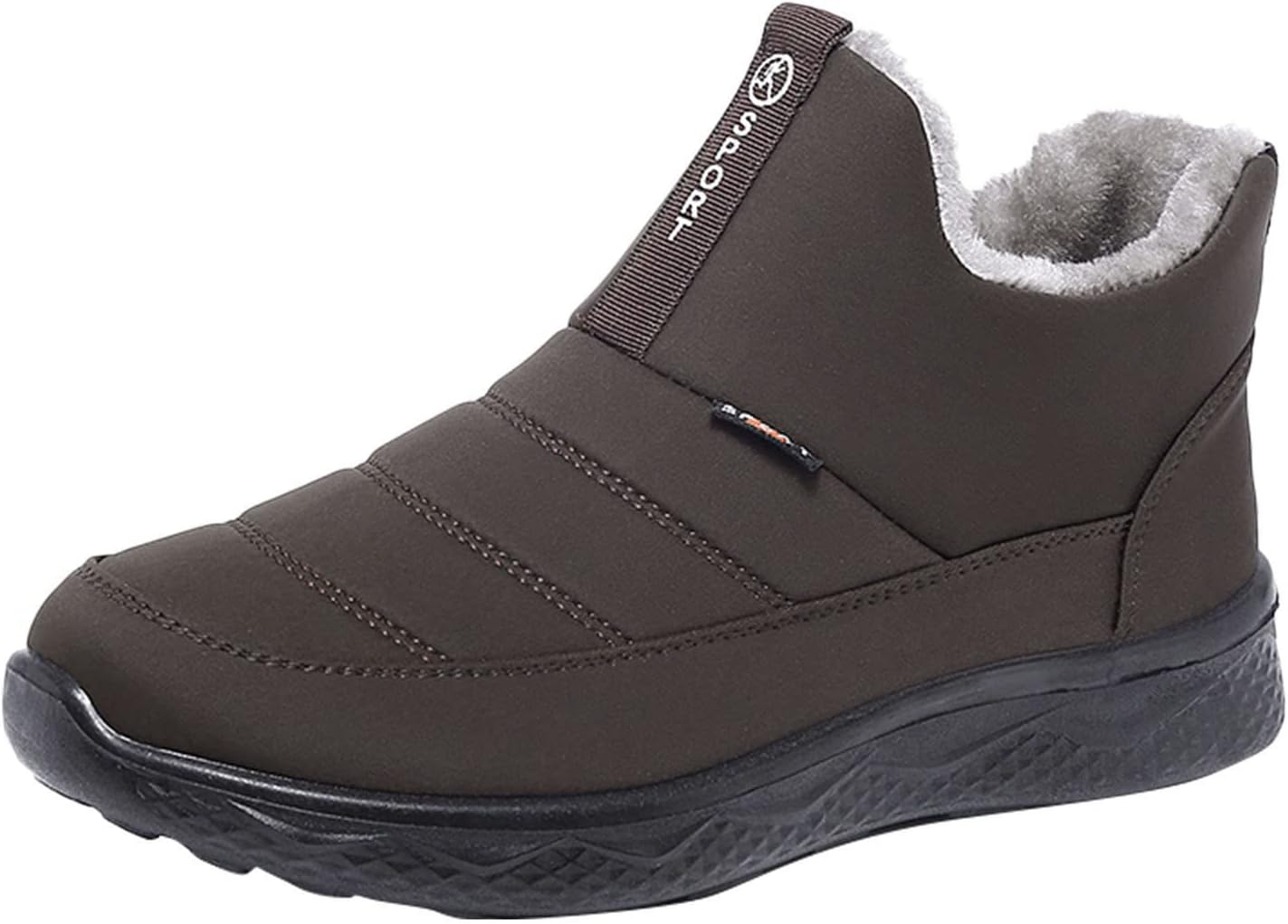 

Мужские зимние бархатные снегоступы, нескользящие повседневные плоские ботинки, водонепроницаемые высокие теплые скейт-ботинки (кофе, 43 EU) Generic, Coffee 43 EU