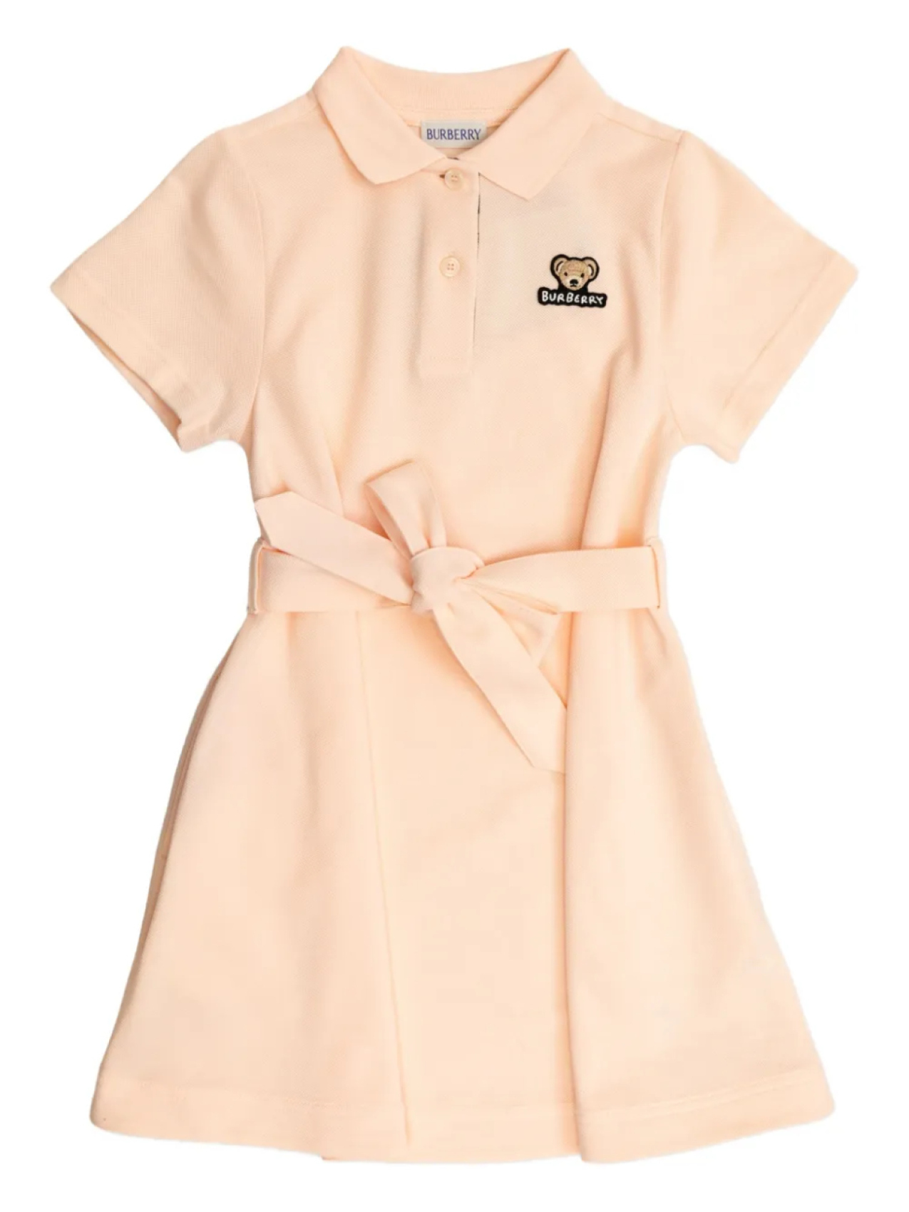 

Платье с поясом Burberry Kids, розовый