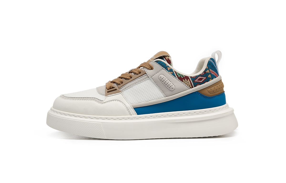 

HLA Низкие скейтерские кроссовки мужские бело-голубые [сетчатые], цвет White Blue[Mesh]