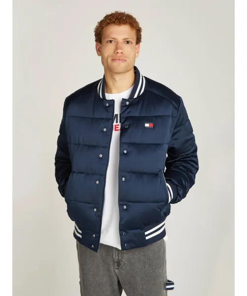 

Атласная куртка-бомбер Regular fit Tommy Jeans, синий