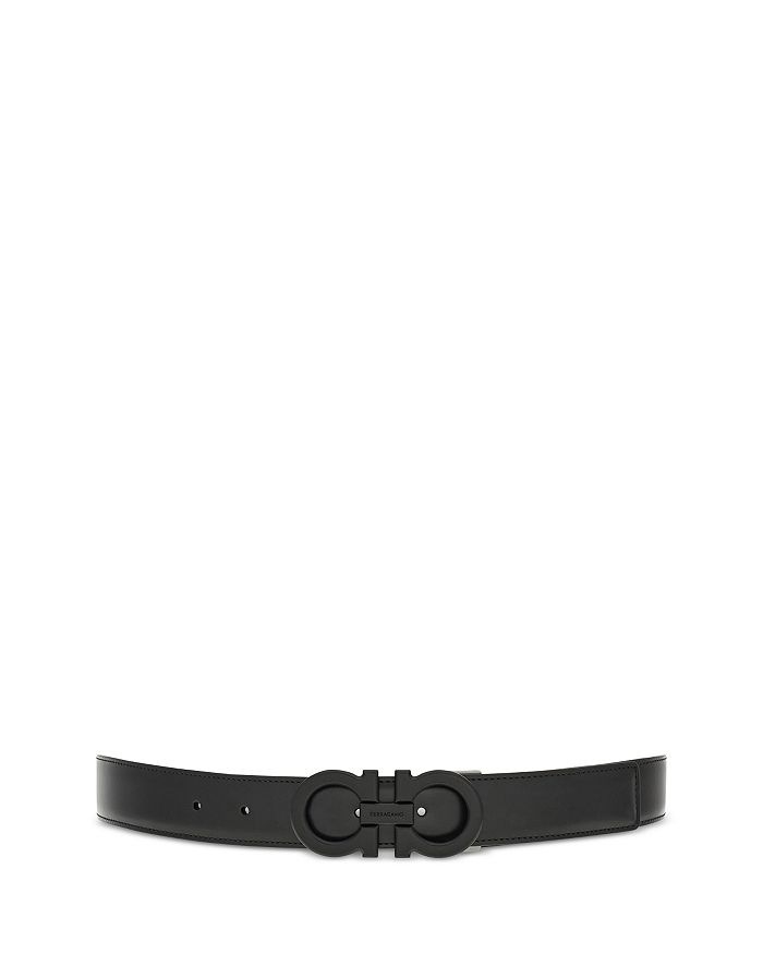 

Мужской двусторонний кожаный ремень Double Gancini Ferragamo, мультиколор