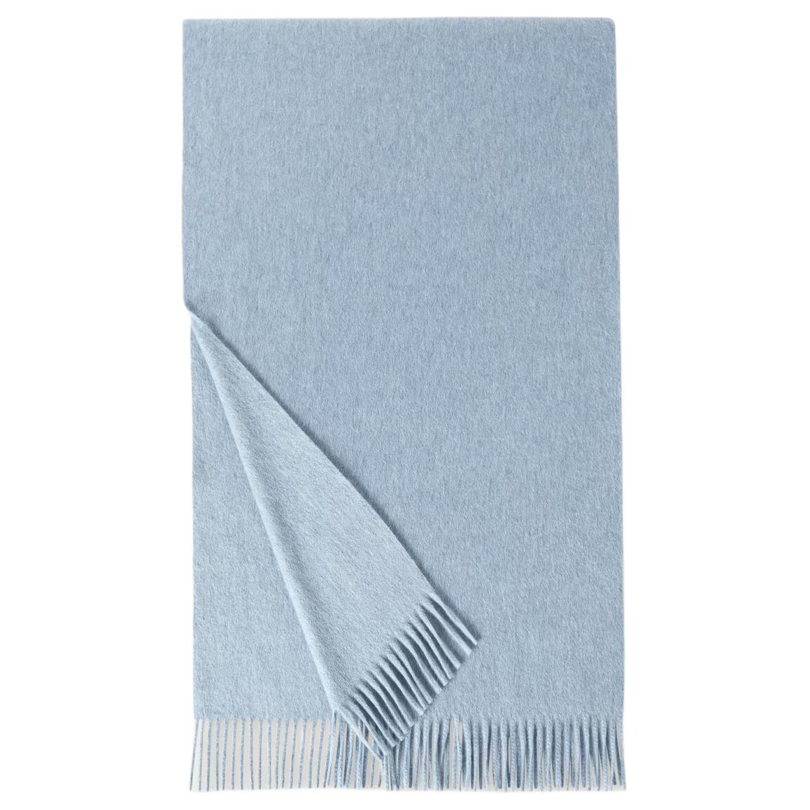 

Loro Piana Кашемировый вязаный шарф мужской сине-серый микс, Blue Gray Blend