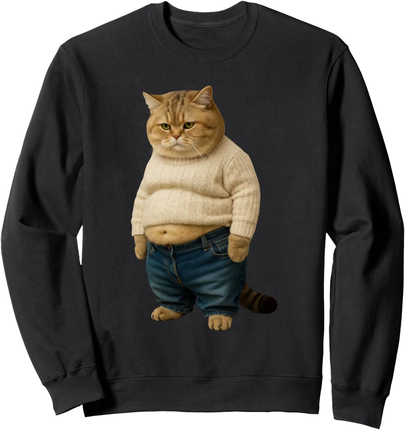 

Толстовка Толстый кот Fat Cat Design, черный