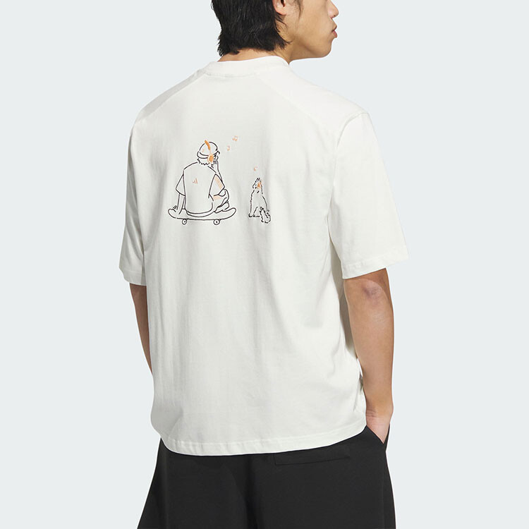 Футболка MBTI мужская, цвет белый Adidas, цвет Jade White — фото 3
