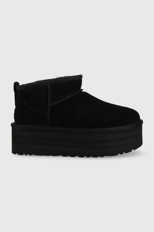 Ботинки замшевые UGG W Classic Ultra на платформе, черный