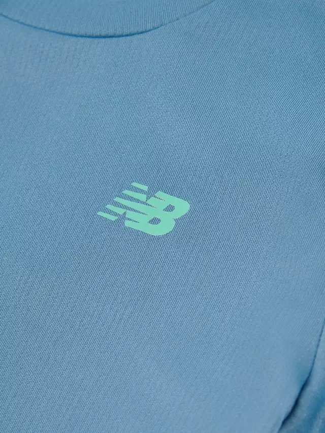 Детская спортивная футболка, цвет Цапля New Balance — фото 3
