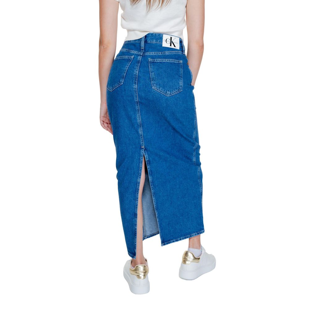 

Синяя хлопковая юбка Calvin Klein Jeans