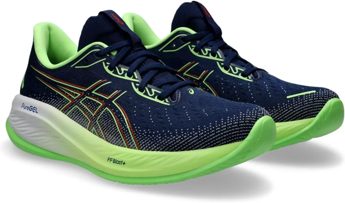 Мужские кроссовки для бега ASICS Gel-Cumulus 26, синий/зеленый — фото 2