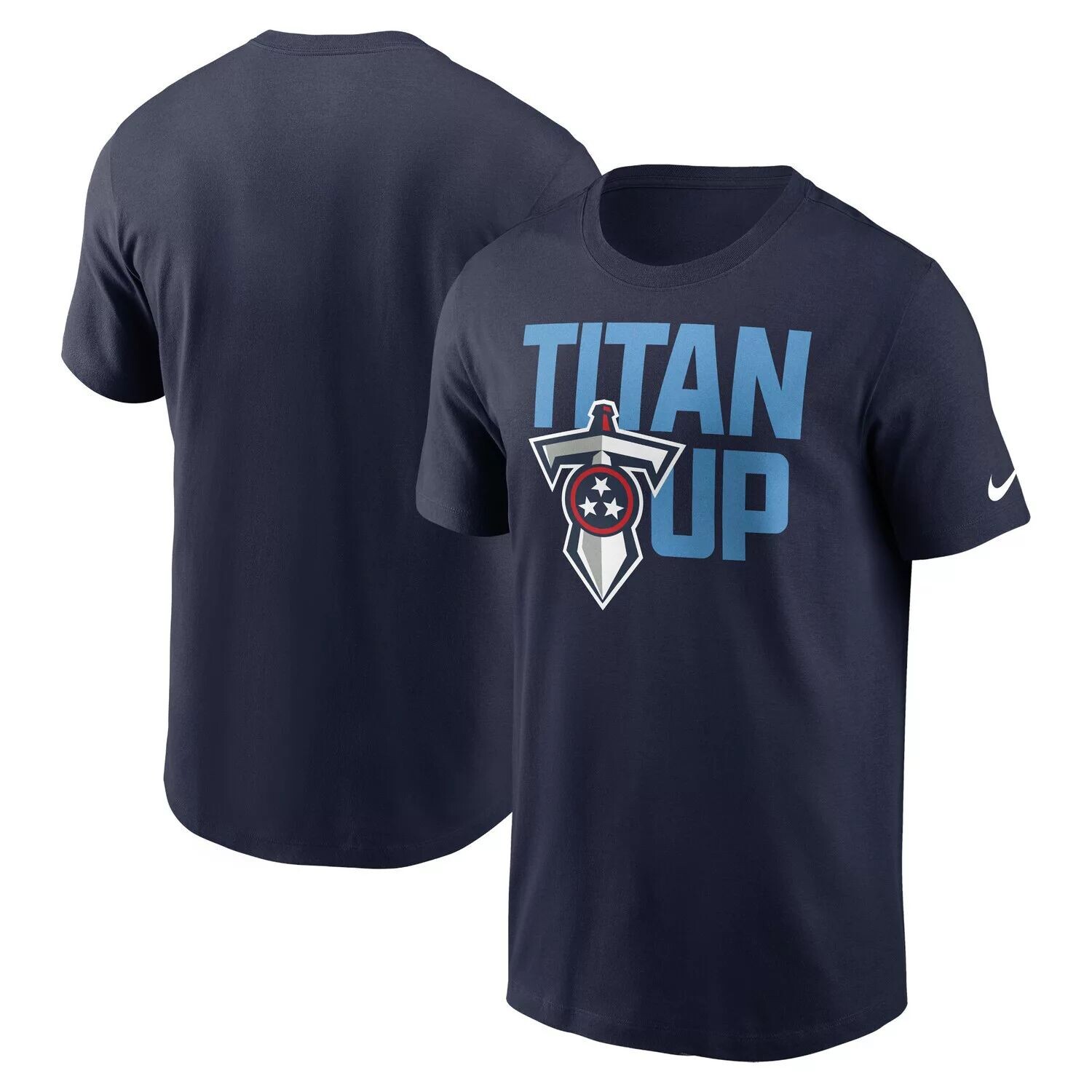 

Мужская темно-синяя футболка Tennessee Titans Local Essential Nike, Синий, Мужская темно-синяя футболка Tennessee Titans Local Essential Nike