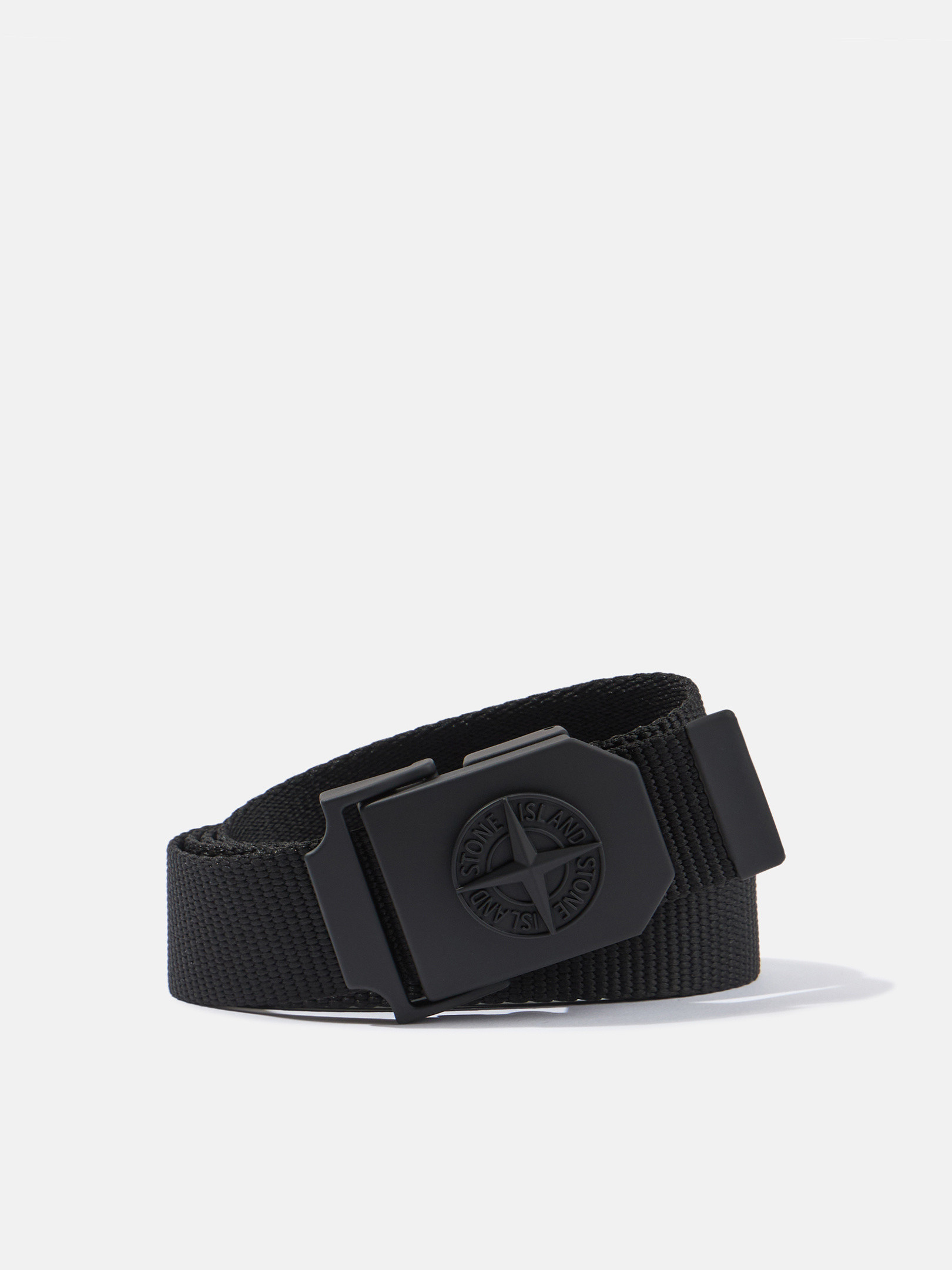 

Ремень с квадратной пряжкой и логотипом Compass Stone Island 9300003 TAPE BELT, черный