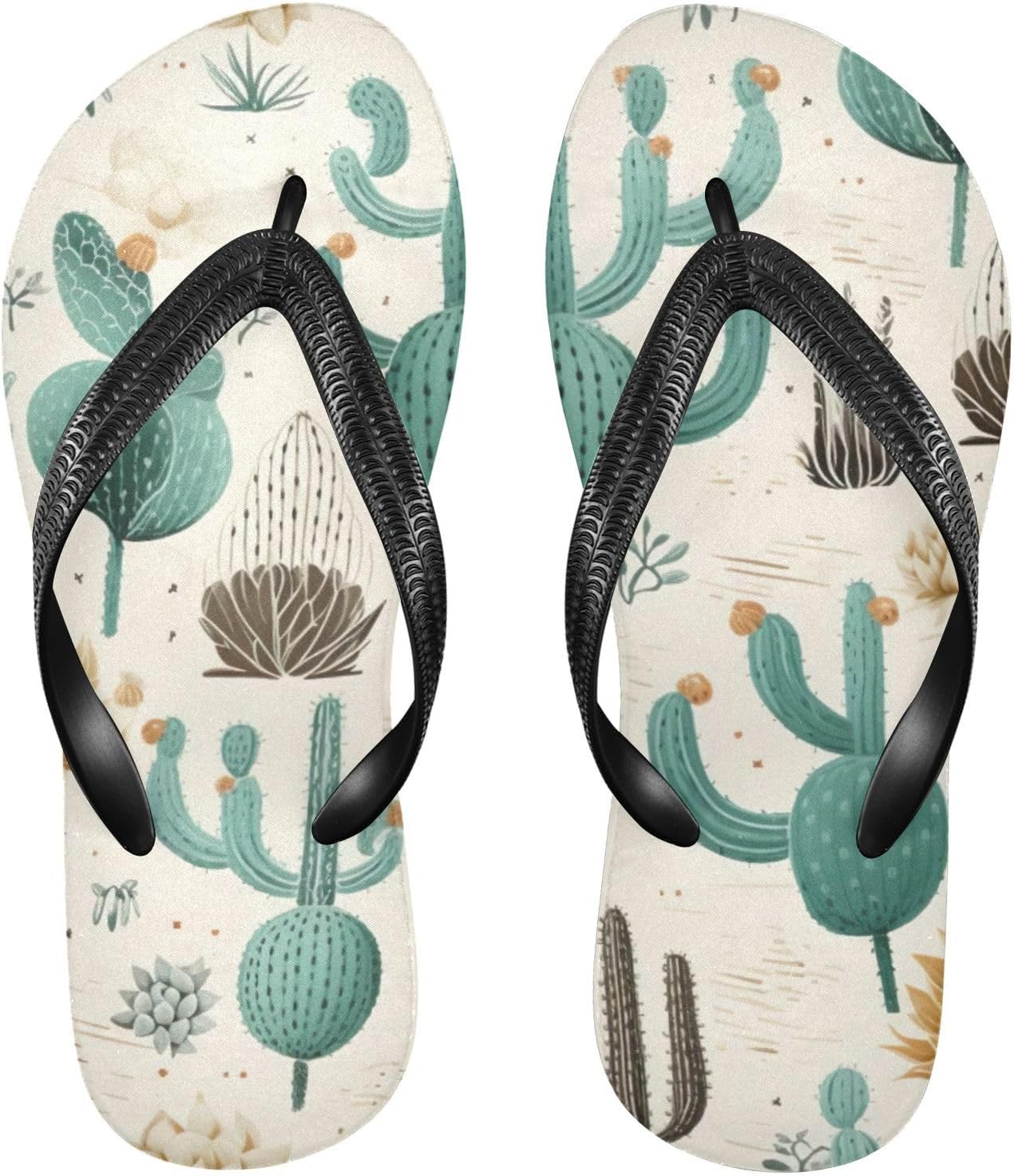 

Шлепанцы «Кактус»- пляжные летние повседневные сандалии для женщин и мужчин, тапочки для душа, размер XS Kfbe, Cactus