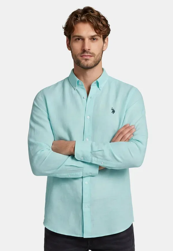 Рубашка U.S. Polo Assn. Usblaake, бирюзовый