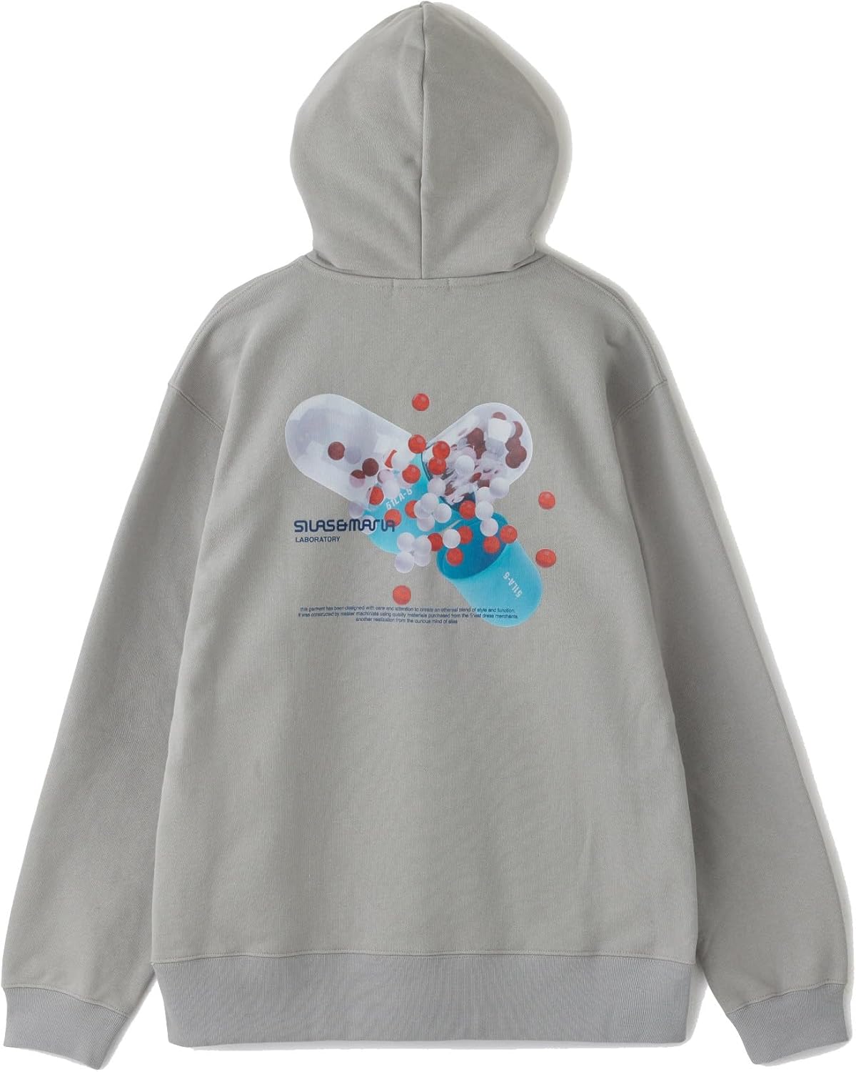 

Мужская толстовка с капюшоном на молнии SYRUS LAB Silas, серый