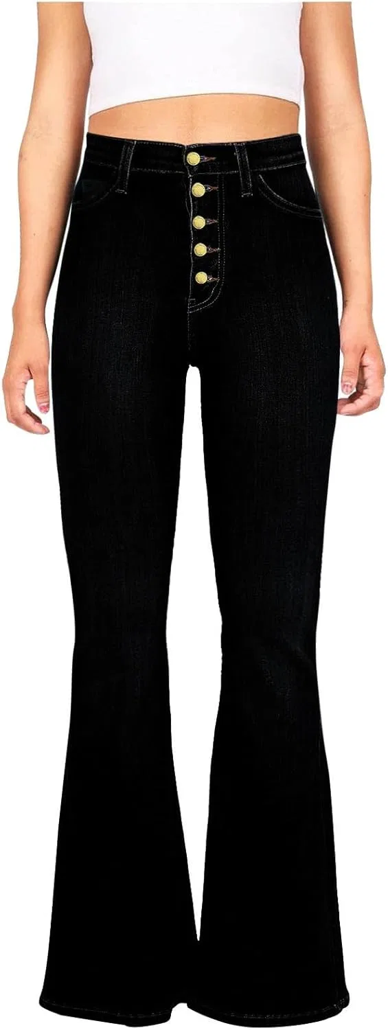 Джинсы с высокой талией, Stretch Jeans, Черный