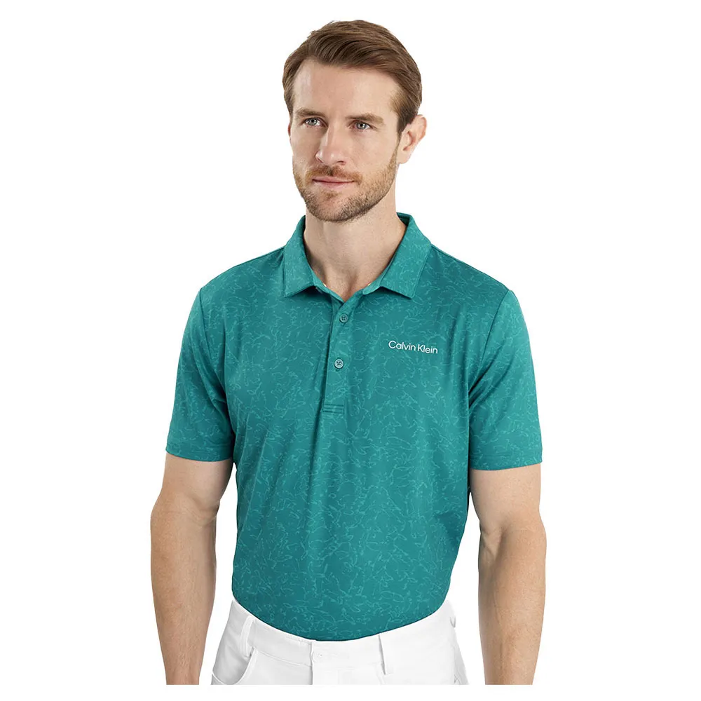 

Поло с коротким рукавом Calvin Klein Golf Abstract Watercolour Printed, зеленый