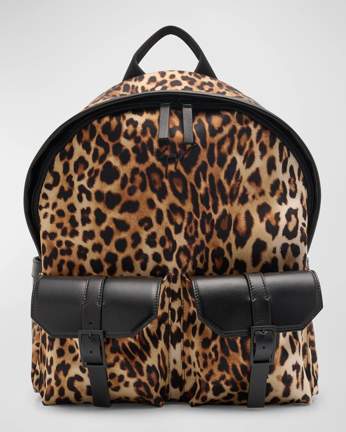 

Мужской кожаный рюкзак с леопардовым принтом Giuseppe Zanotti, цвет Leopard