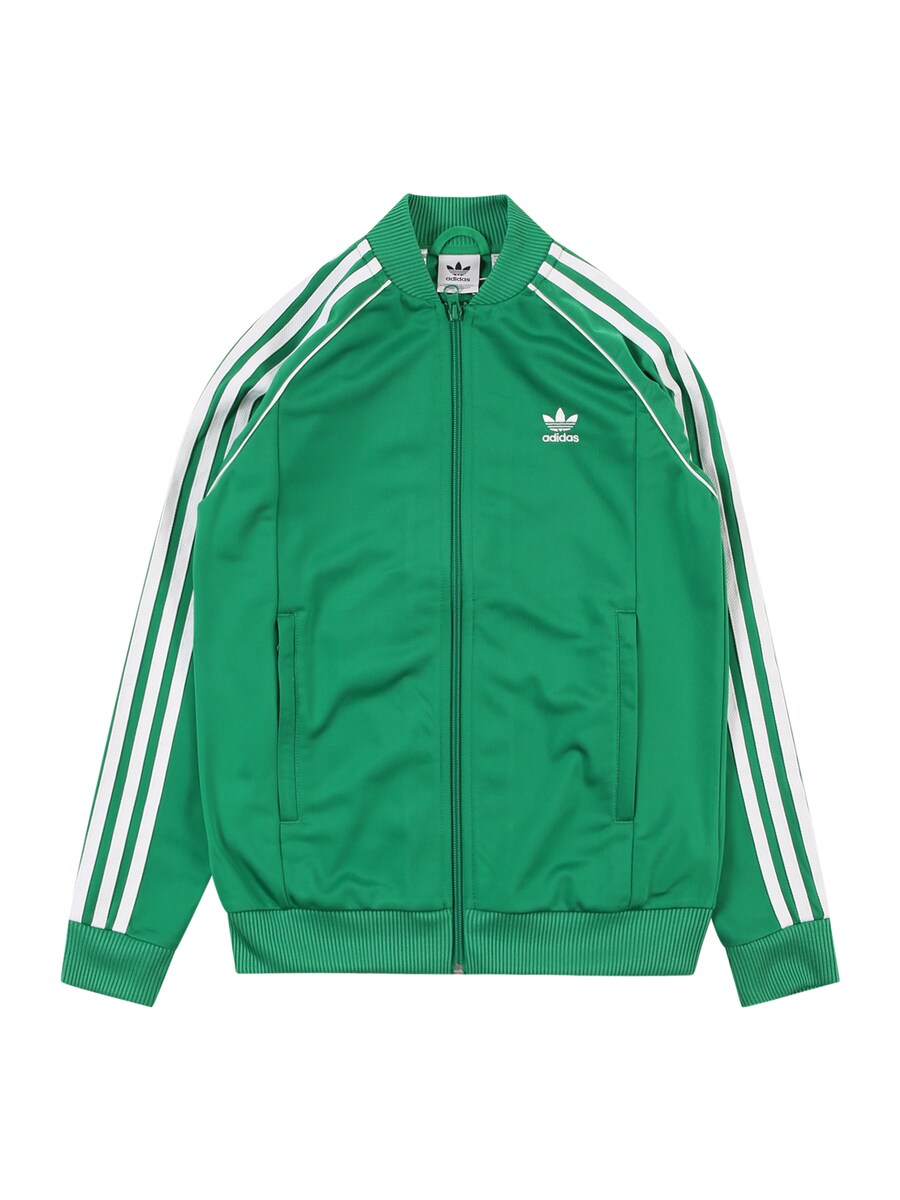 

Толстовка с капюшоном на молнии ADIDAS ORIGINALS, зеленый