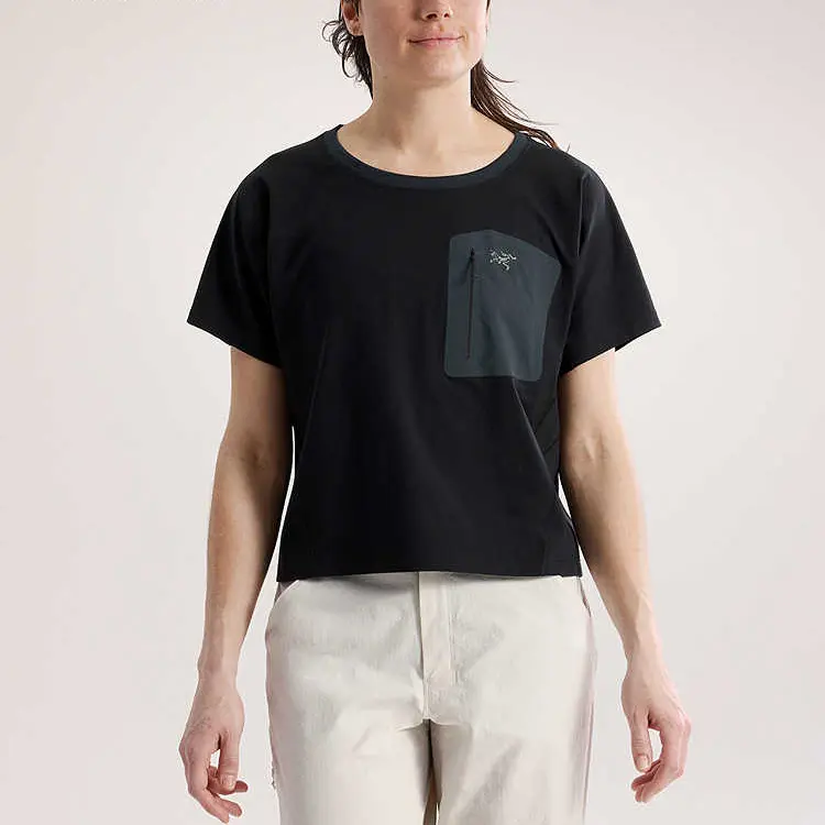 Arcteryx Футболка CLARKIA Regular женская Black/Grey/Black/Gray — фото 3