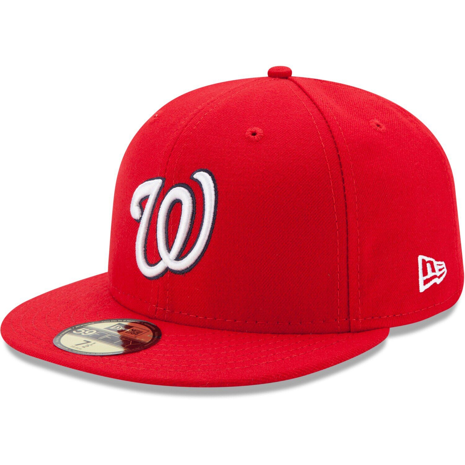 

Мужская облегающая шляпа New Era Red Washington Nationals Game Authentic Collection On Field 59FIFTY