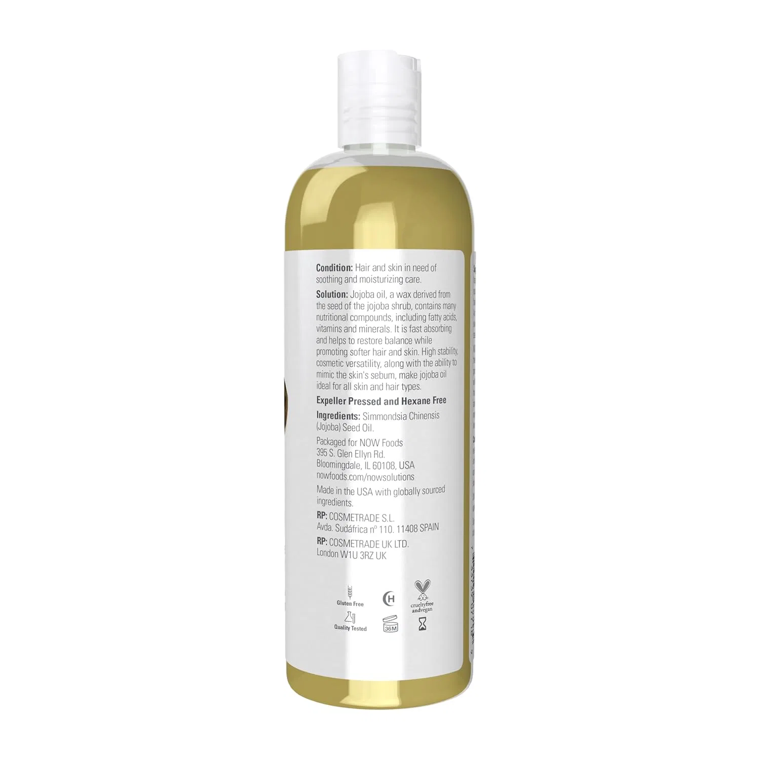 Масло для лица Now — Увлажняющее масло жожоба Pure от Foods Solutions — фото 2