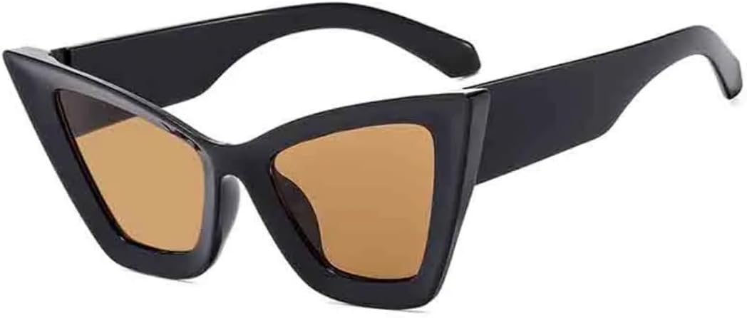 

Солнцезащитные очки с защитой UV400 | Увеличенные линзы "кошачий глаз" с цветными линзами | Для женщин и мужчин | Для занятий спортом на открытом воздухе и вождения DSVIGF, Black Tea