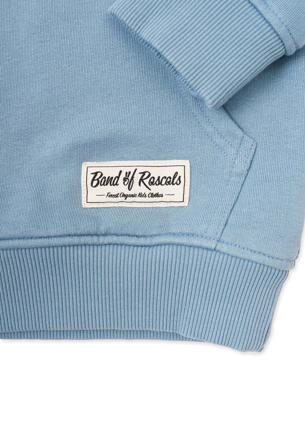 Однотонная толстовка с капюшоном Band of Rascals, цвет Aegean-blue — фото 4