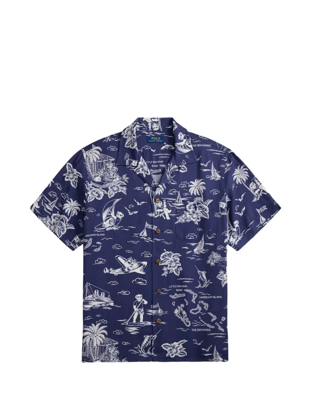 Рубашка с графическим принтом Polo Ralph Lauren, синий
