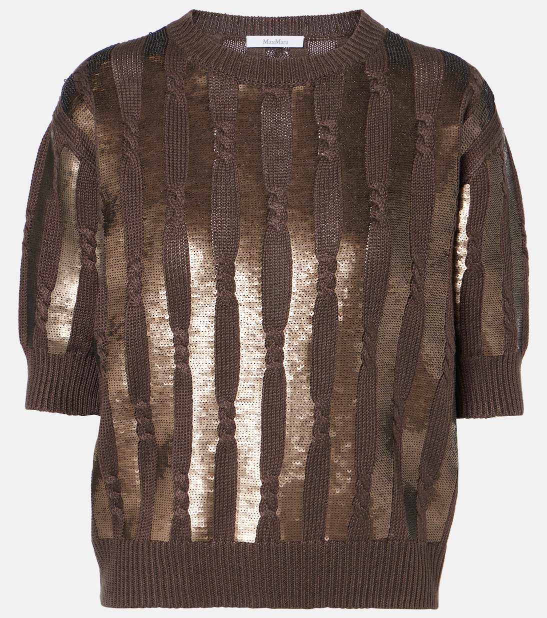 

Льняной топ Empoli с пайетками Max Mara, F.Do Caffe Con