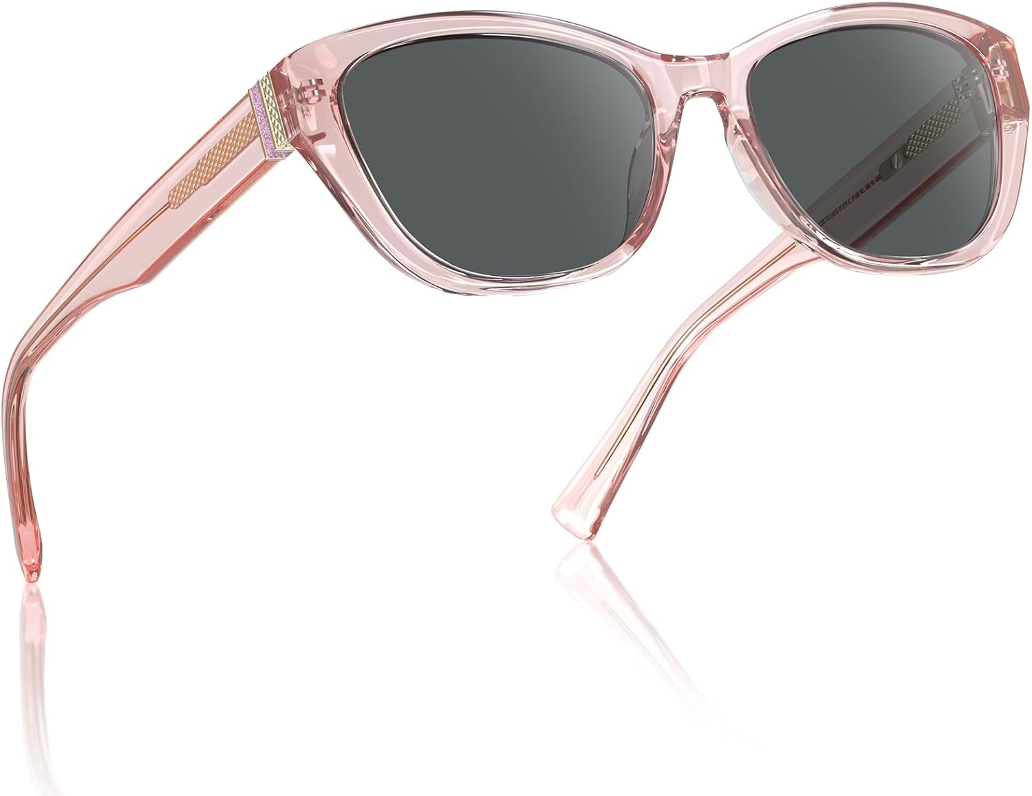 

Поляризованные солнцезащитные очки AVAWAY «кошачий глаз» для женщин — ретро-винтажная оправа из ацетата, дизайнерские очки с защитой от УФ-излучения UV400, C4: Vintage Blush / Grey Lens