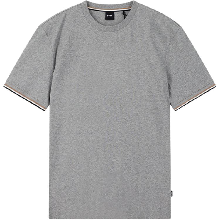 

HUGO BOSS Футболка мужская темно-серая с круглым вырезом, умеренно прямого кроя