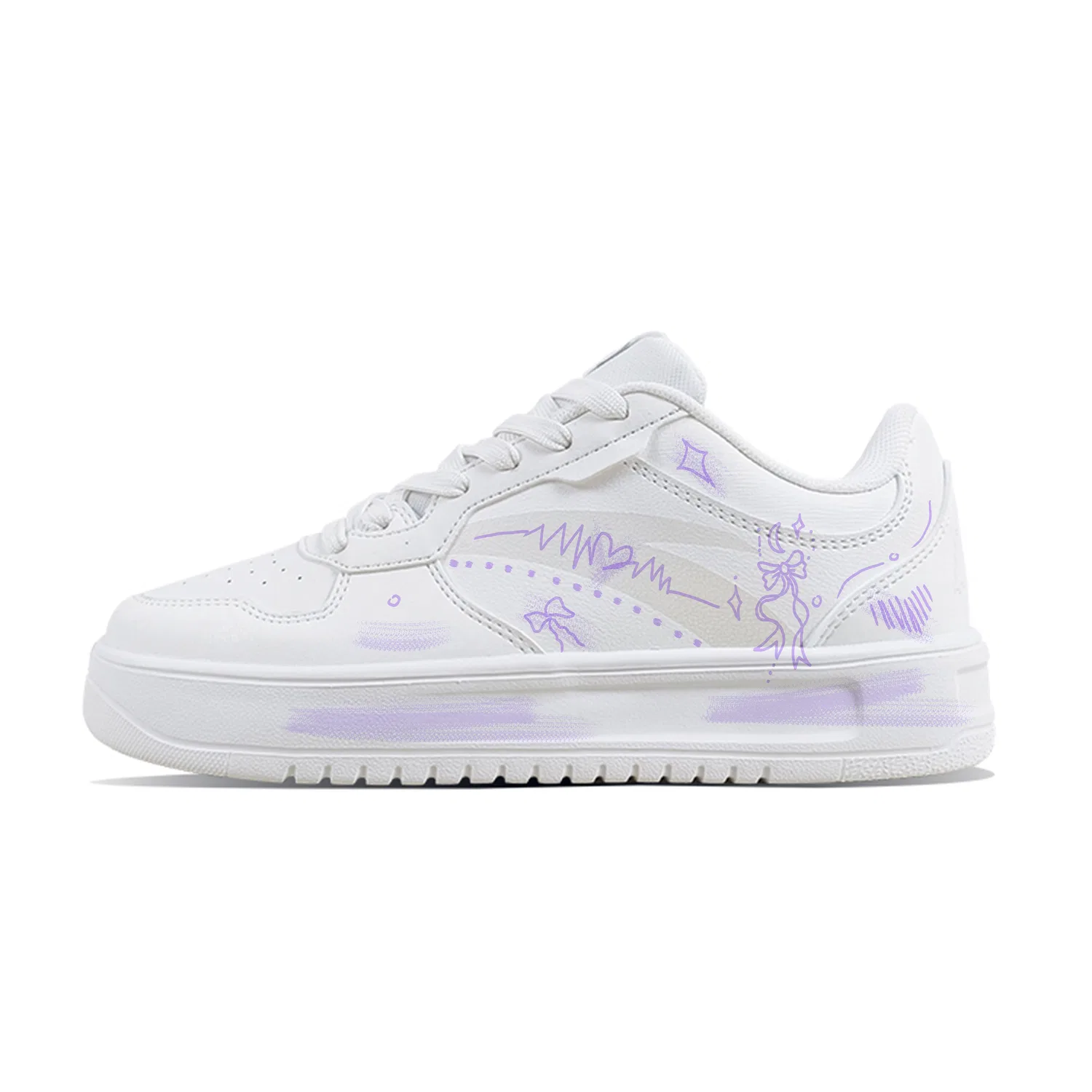 Кроссовки скейтбордические с рисунком бабочки ANTA Purple