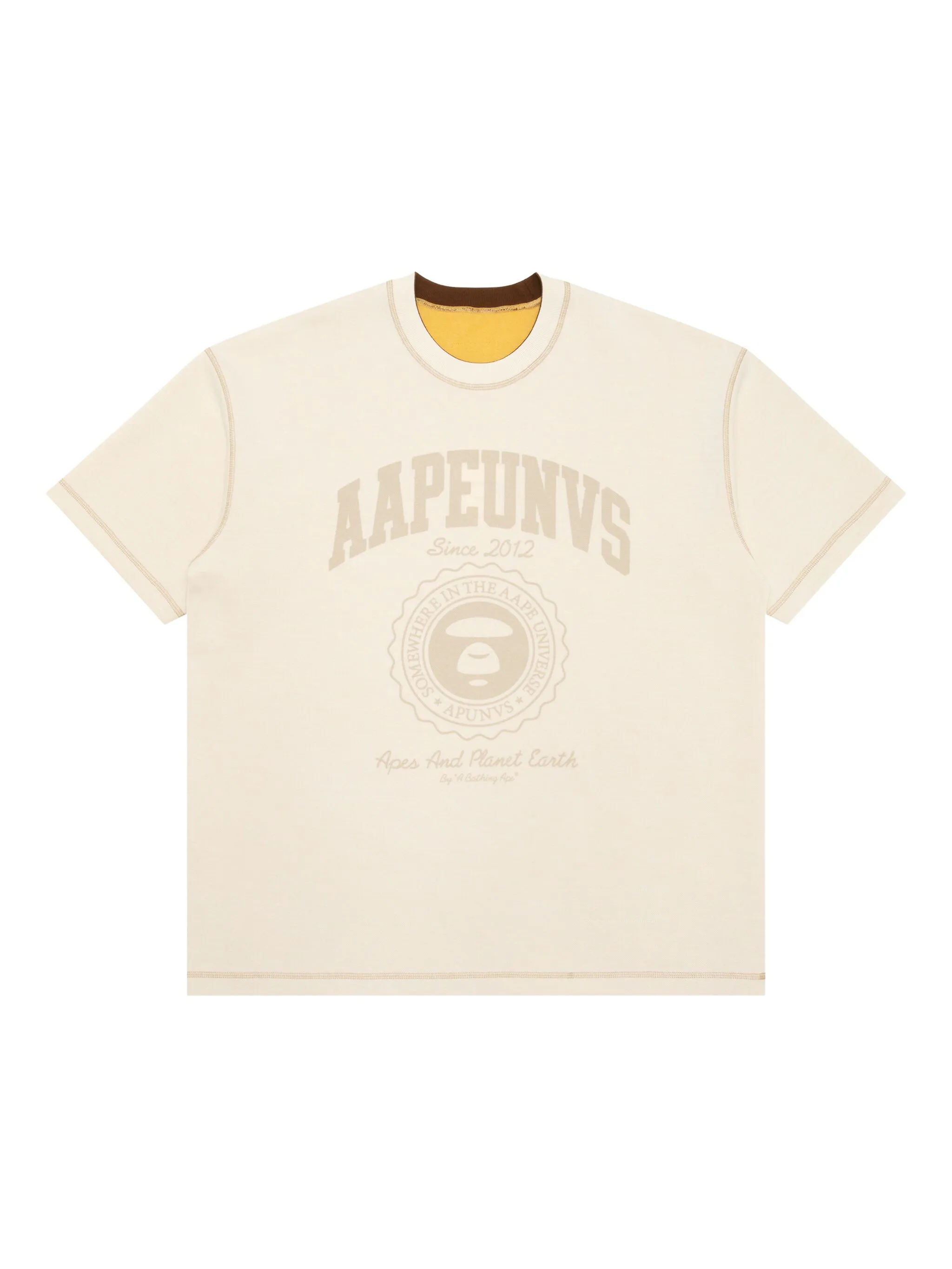 

Двусторонняя футболка с принтом Aape By A Bathing Ape, бежевый