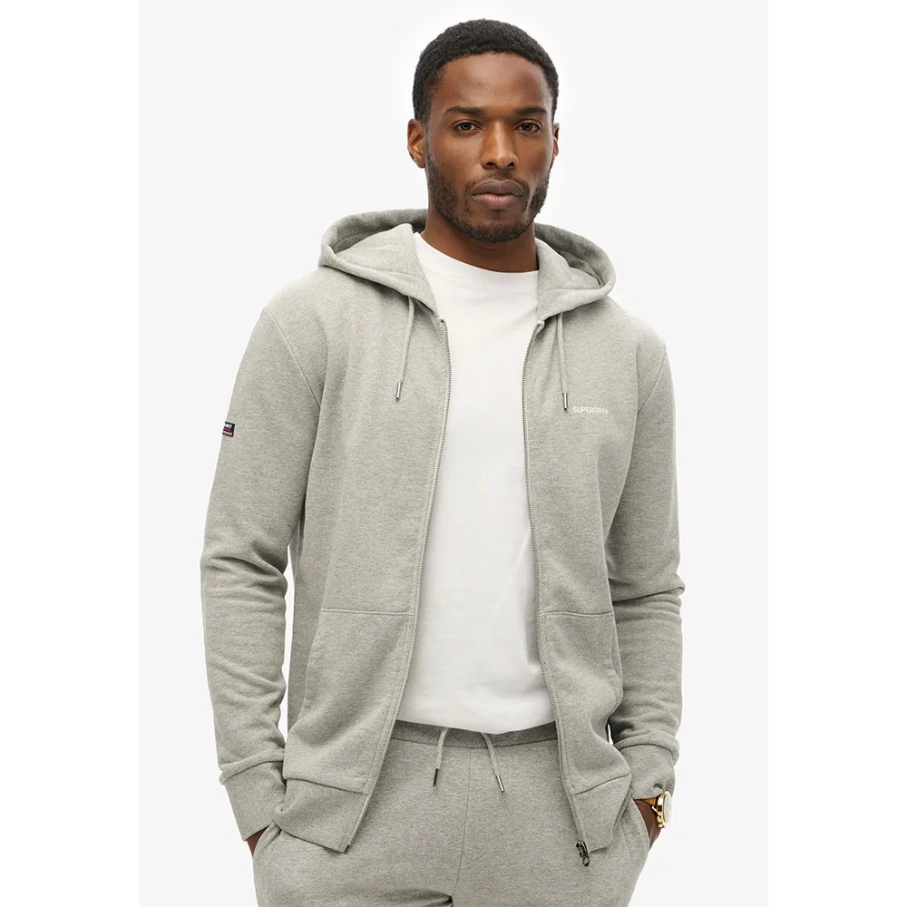 

Толстовка Superdry Plain full zip, серый