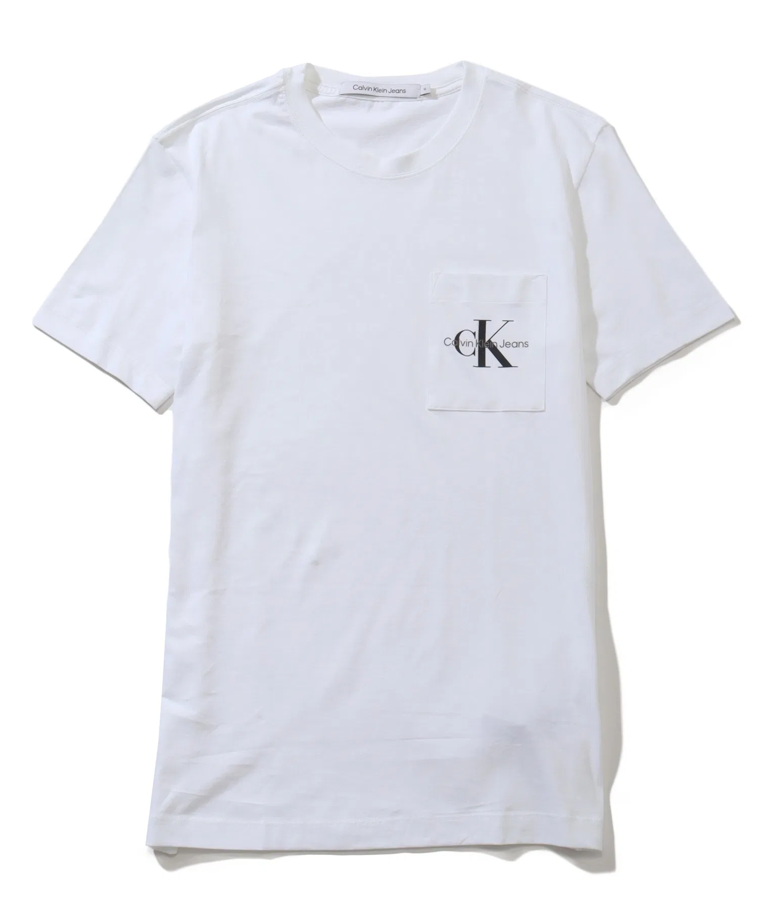 Мужская и женская футболка Calvin Klein с карманом и логотипом — фото 2