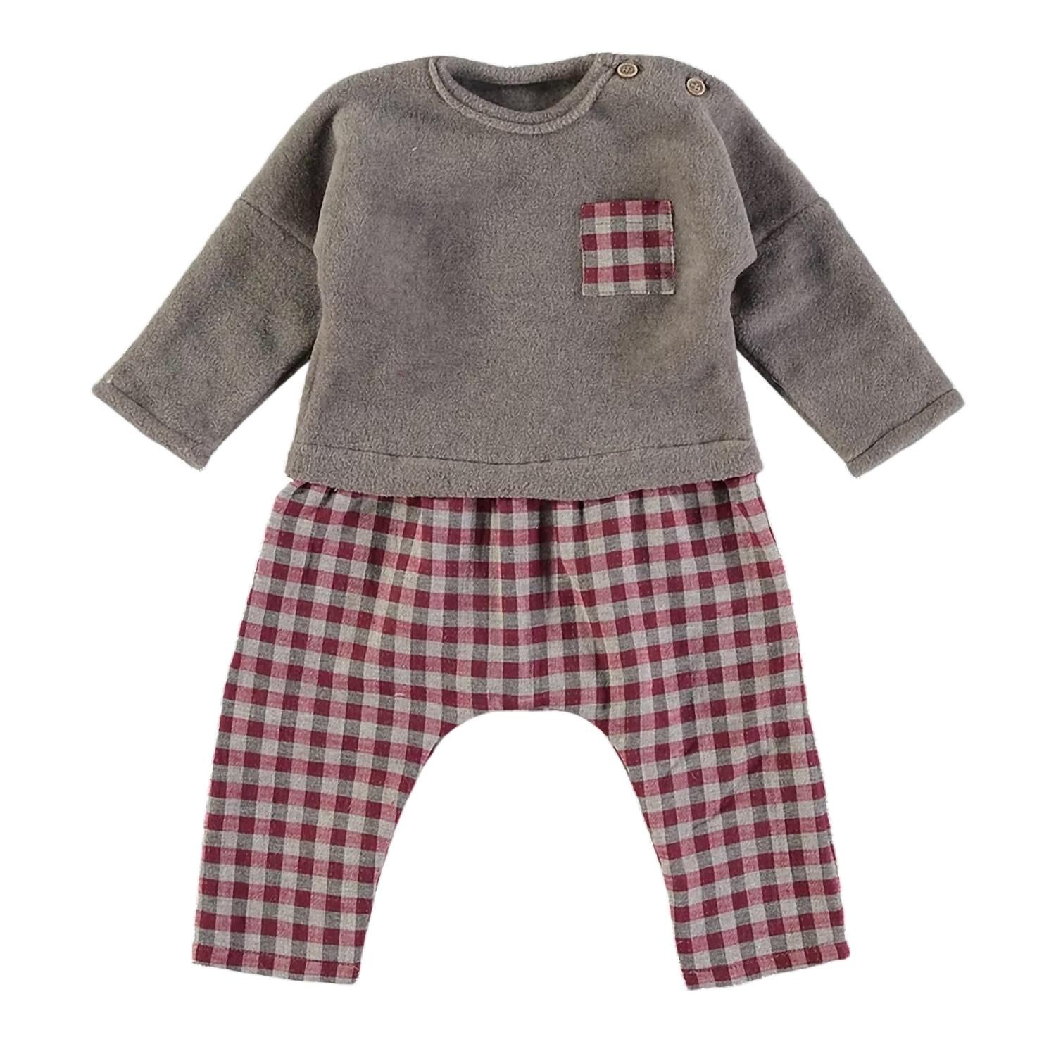 

Черно-красный комбинезон Babys One Piece Petit Indi