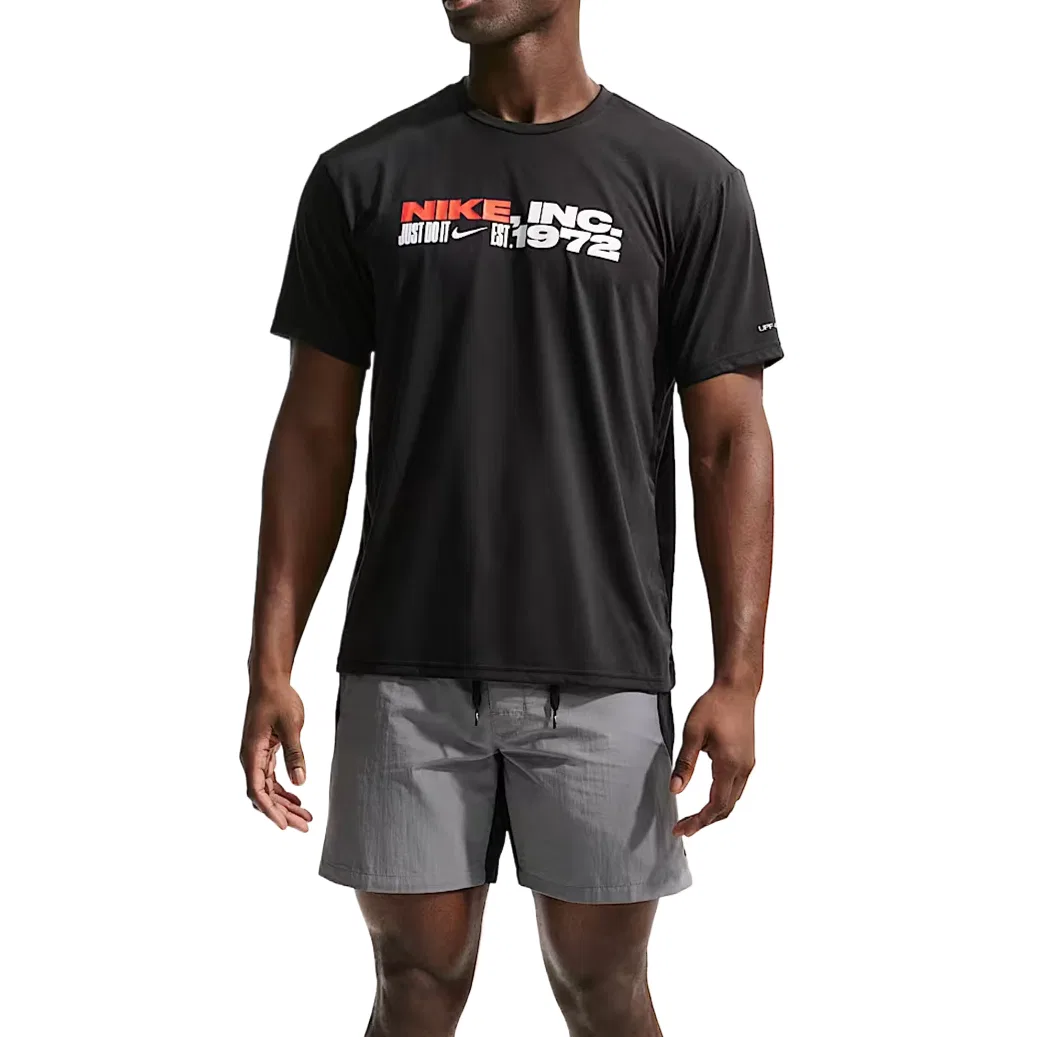 Футболка Dri Fit Quick Dry мужская Nike, Black/Cool Gray/Bright Orange/White