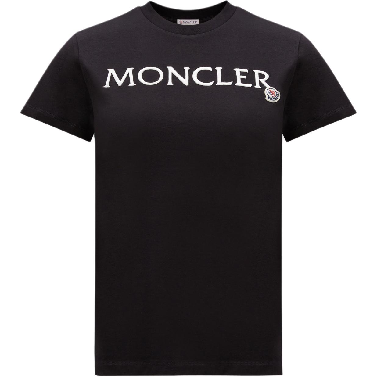 

Футболка с вышитым логотипом Moncler, черный
