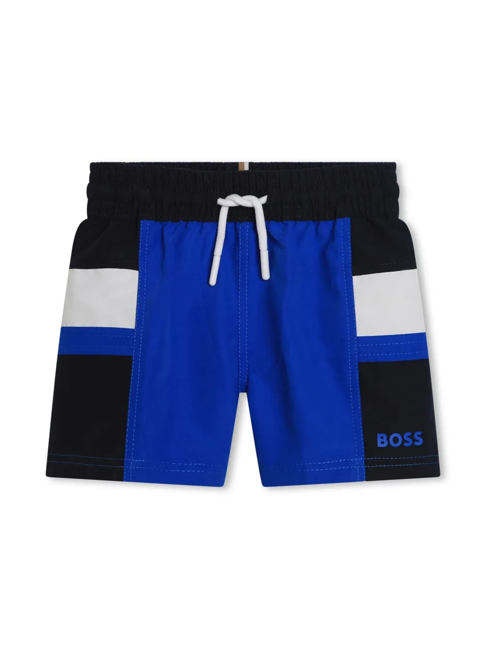 

Плавки-шорты в стиле колор-блок с кулиской BOSS Kidswear, синий