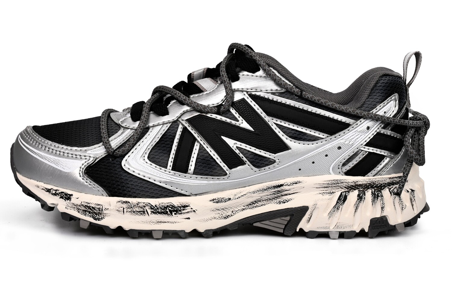 

Кроссовки NB 410 унисекс с низким верхом, черные/серебристые New Balance