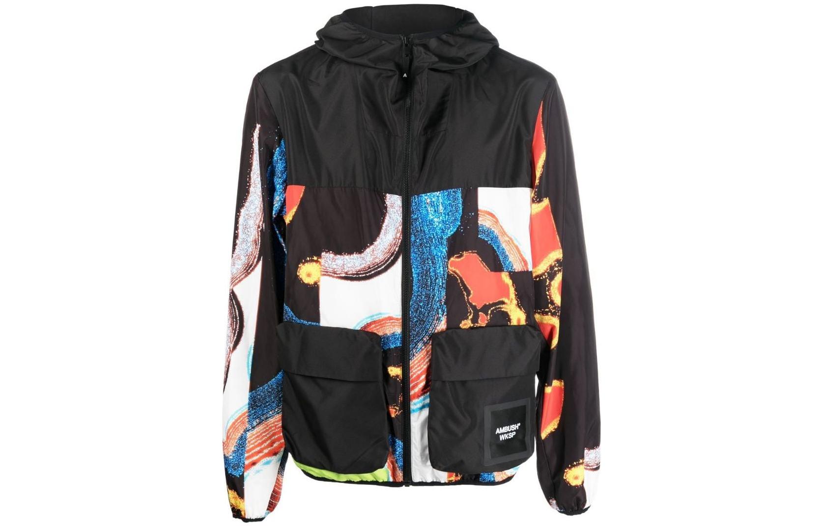 

AMBUSH Абстрактный узор Сборная техническая куртка, Black
