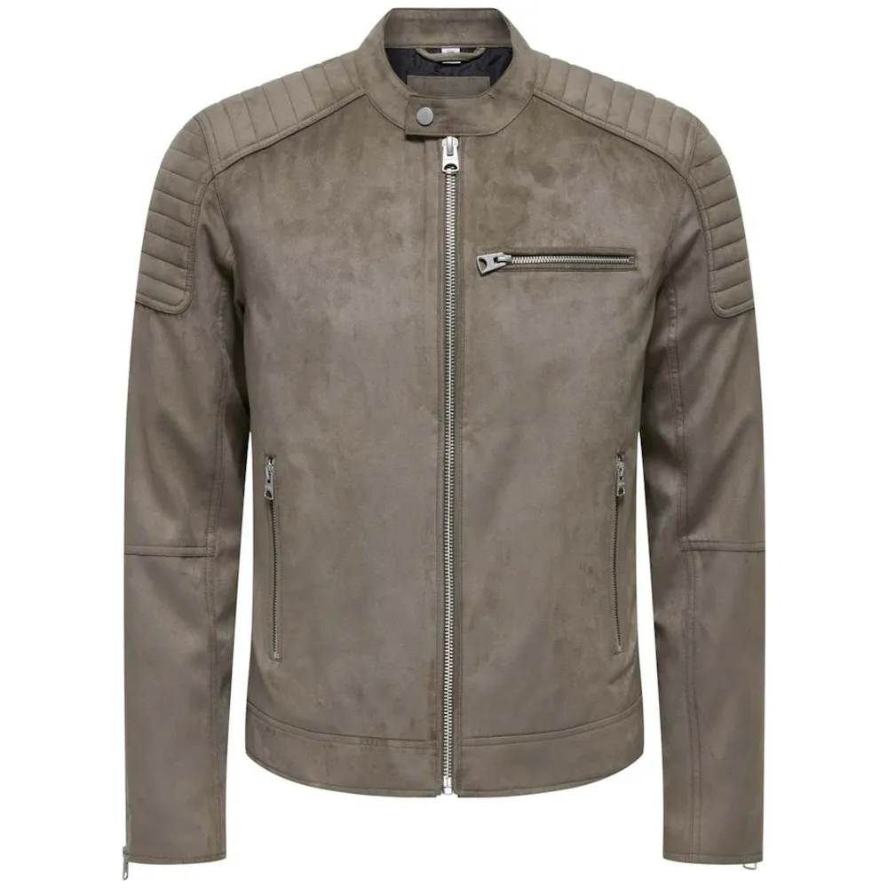 

Куртка Only & Sons Gus Faux Racer leather, коричневый