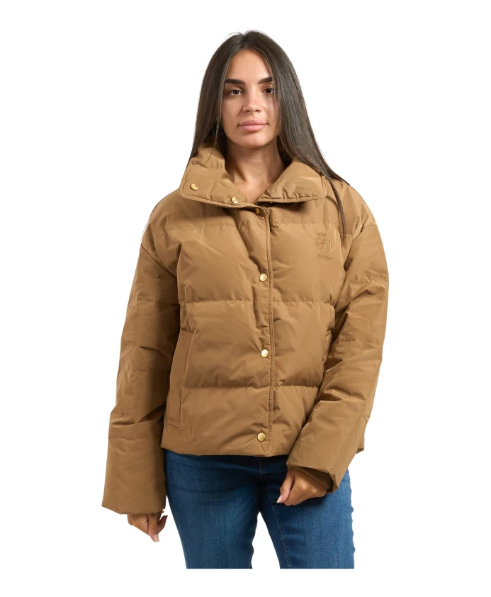 

Коричневая пуховая куртка с логотипом Tommy Hilfiger, коричневый