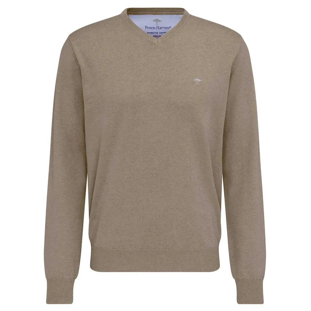 

Свитер Fynch Hatton SFPK211 v neck, коричневый