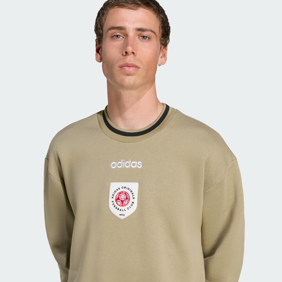 Толстовка ADIDAS ORIGINALS Badge Crewneck, Khaki — фото 3