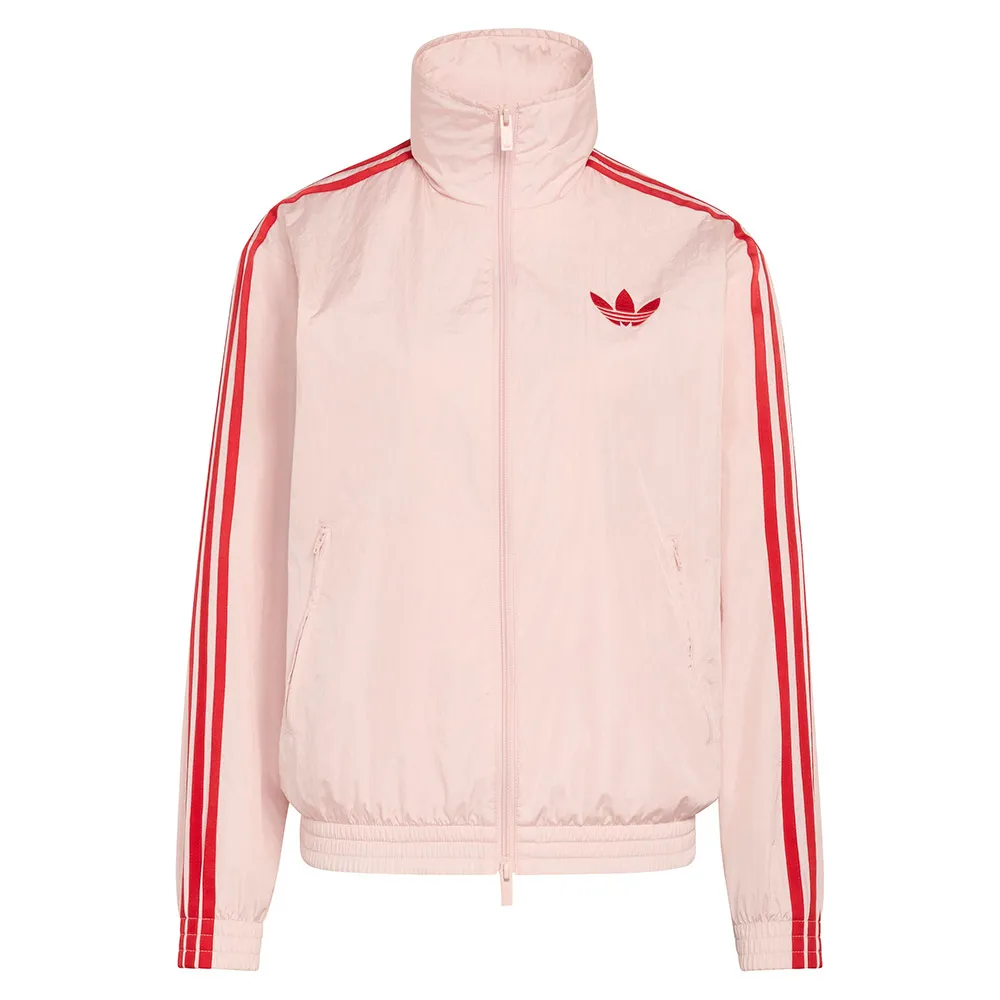 Толстовка adidas Originals Firebird Loose из нейлона на молнии, розовый — фото 3