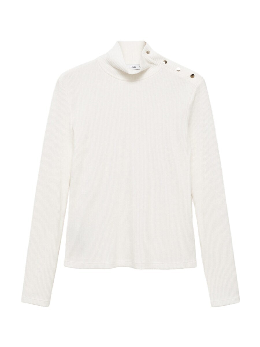 

Лонгслив MANGO Shirt BETTY, натуральный белый