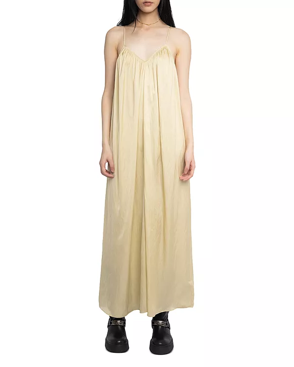 

Макси-Платье из атласа Rystim Zadig & Voltaire, желтый