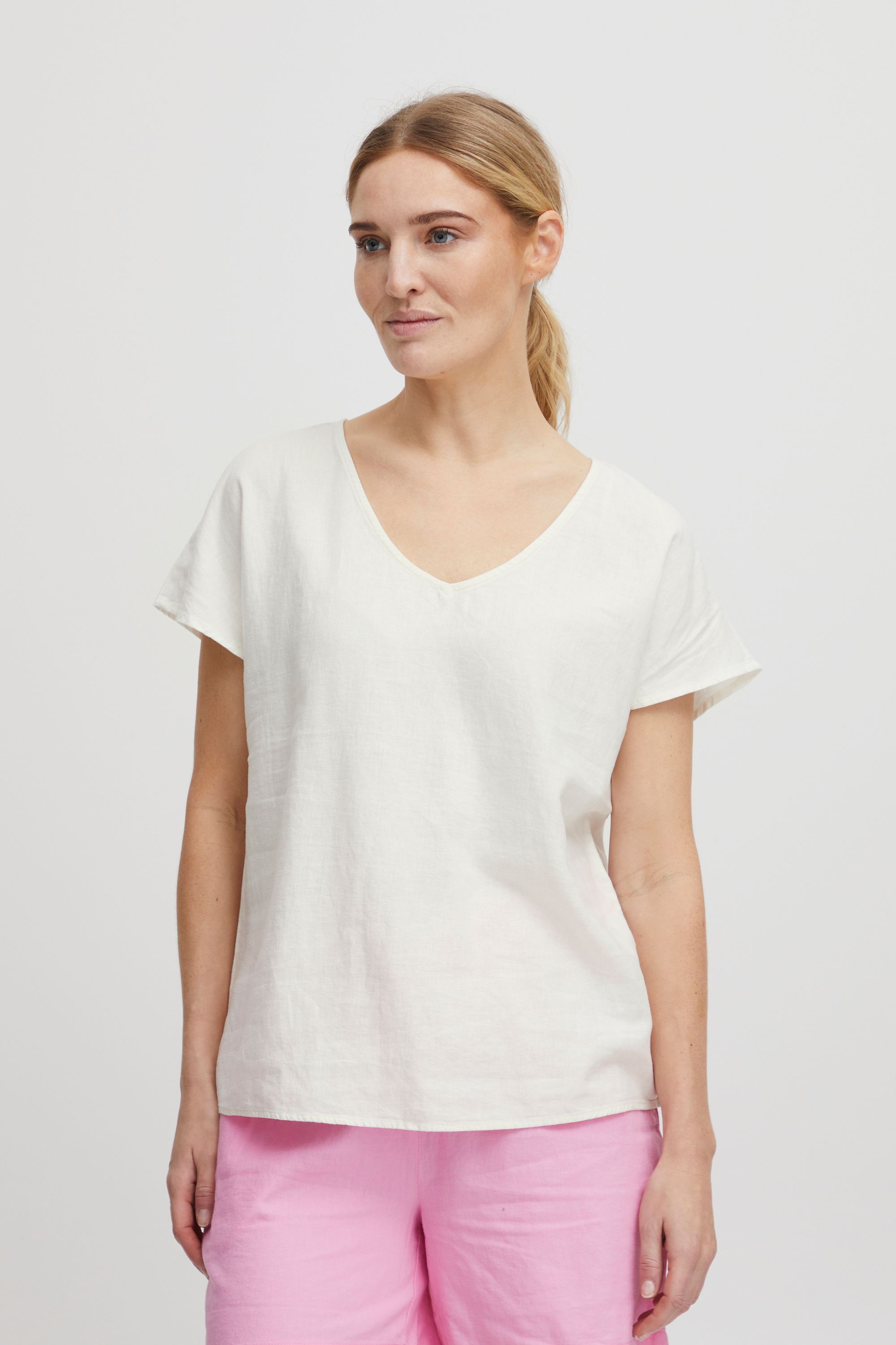 

Блуза b.young Kurzarm BYFALAKKA VNECK BLOUSE, белый