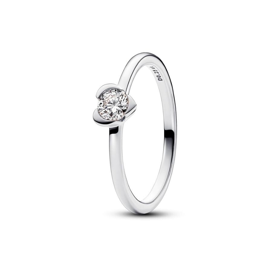 

Кольцо Pandora Talisman Sterling Silver Lab-grown Diamond Heart Ring, стерлинговое серебро